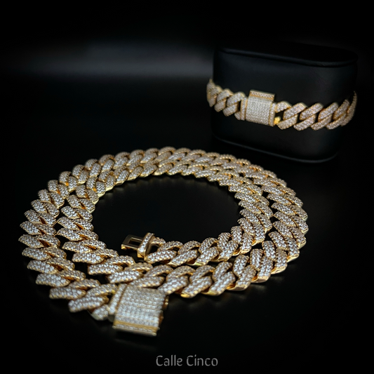 13mm 18k Gold-Plated Cuban Link Chain