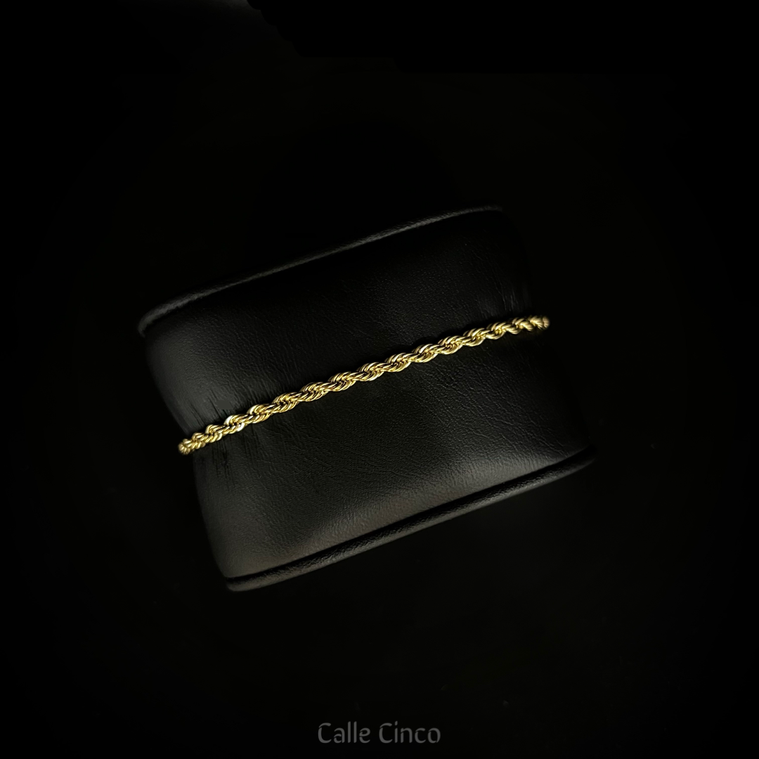 3mm Gold-Plated Rope Bracelet