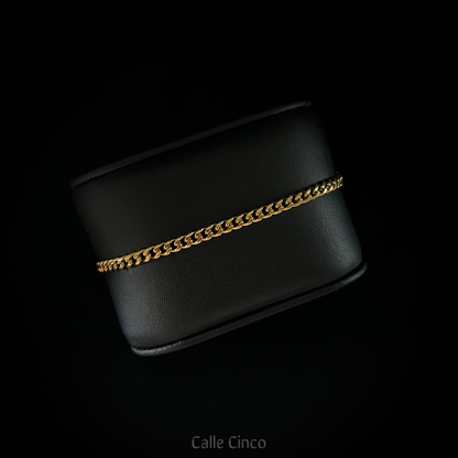 3mm Gold-Plated Cuban Link Bracelet