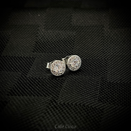 White Gold-Plated Earrings