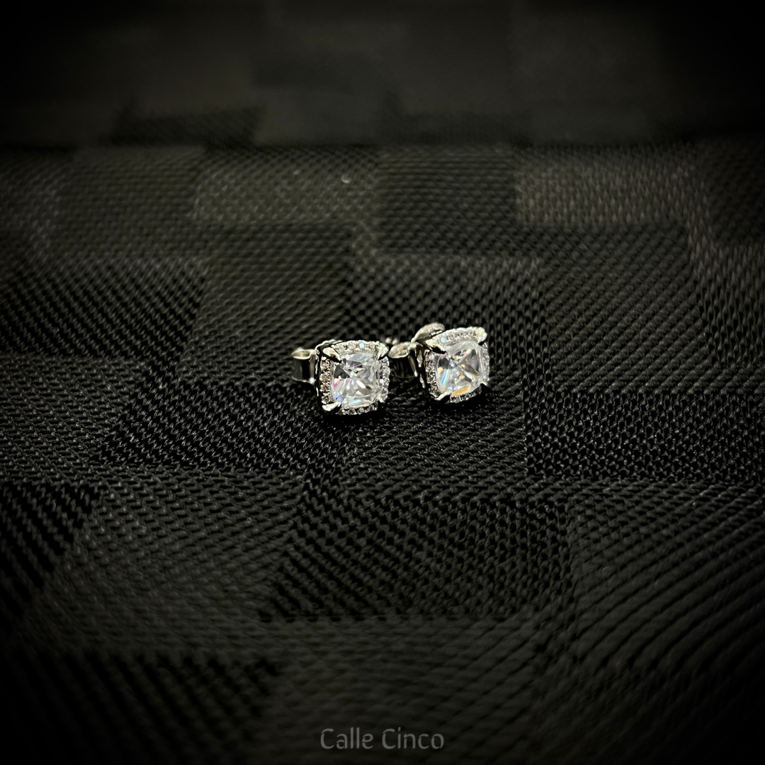 White Gold-Plated Earrings