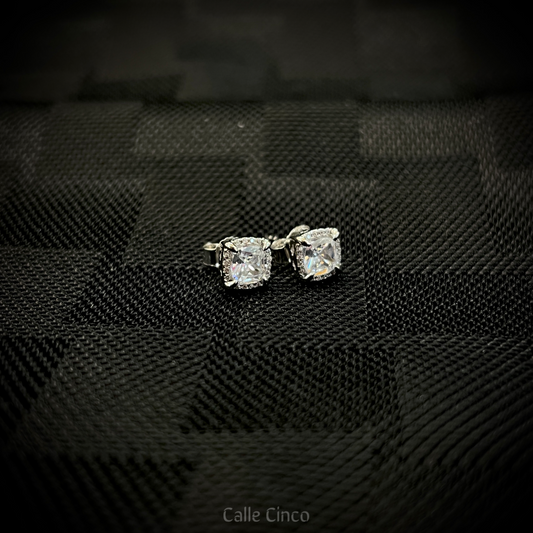 White Gold-Plated Earrings