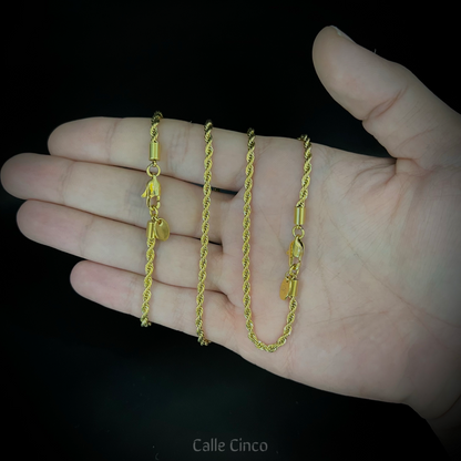 3mm Gold-Plated Rope Chain