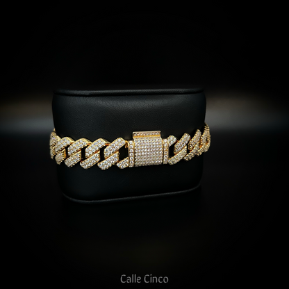 13mm Gold-Plated Cuban Link Bracelet