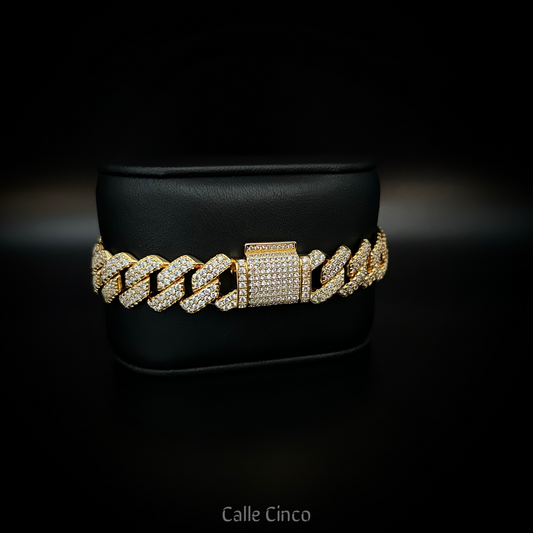 13mm Gold-Plated Cuban Link Bracelet