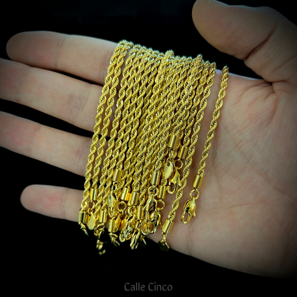 3mm Gold-Plated Rope Chain