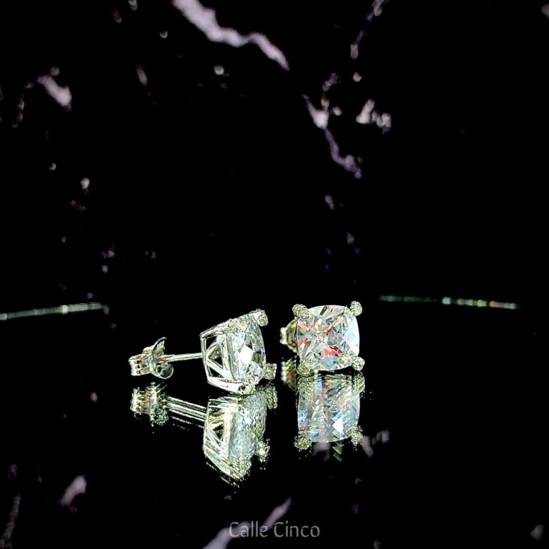 Aretes plateados 'Geneva'